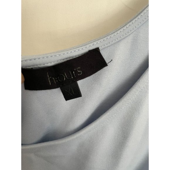 NWT H:ours Samiah Midi Dress in Baby Blue XL *missing button - Picture 7 of 9